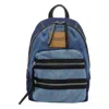 Marc Jacobs The Biker Colorblock Denim Medium Backpack In Blue