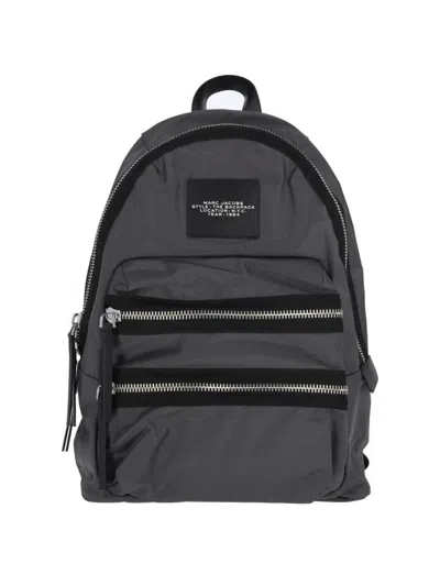 MARC JACOBS MARC JACOBS THE BIKER LARGE BACKPACK – GREY