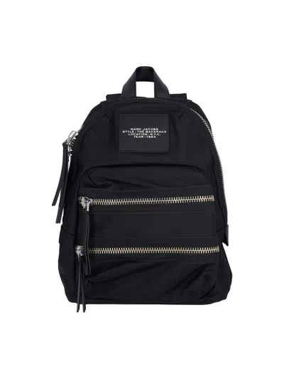 Marc Jacobs "the Biker Nylon Medium" Backpack In Black  