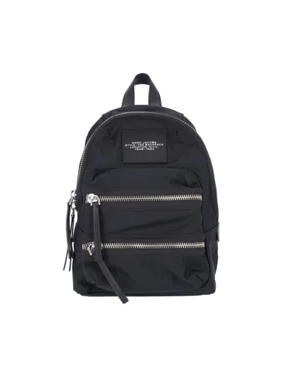 Marc Jacobs The Biker Nylon Medium Backpack In Black