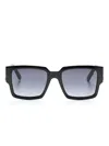 Marc Jacobs The Bold Logo Square-frame Sunglasses In Black