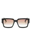 Marc Jacobs The Bold Logo Square-frame Sunglasses In Black