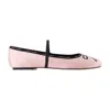 Marc Jacobs Ballet Flats With Bow Detail In Pink