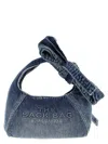 Marc Jacobs The Bow Denim Mini Sack Hand Bags Blue