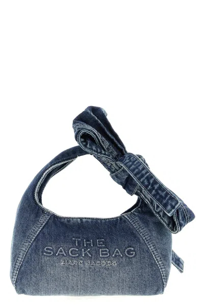 Marc Jacobs 'the Bow Denim Mini Sack' Handbag In Blue