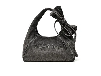 Marc Jacobs The Bow Denim Sack Bag Handbags Black Wash: One Size