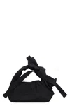 Marc Jacobs The Bow Nylon Mini Sack Handbag In Black