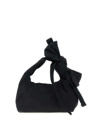 Marc Jacobs The Bow Nylon Mini Sack Handbag In Black
