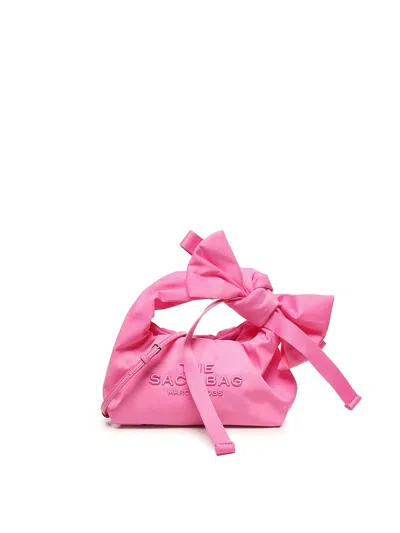 Marc Jacobs The Bow Nylon Mini Sack Handbag In Pink