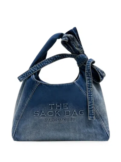 Marc Jacobs The Bow Sack Denim Tote Bag In Blue