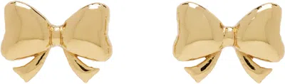 Marc Jacobs 'the Bow' Stud Earrings In Gold
