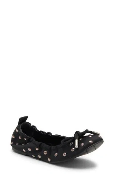 Marc Jacobs The Bow Studded Ballerina Flat In Black