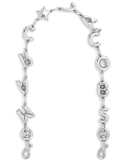 Marc Jacobs The Bubble Chain Bag Strap In Silver
