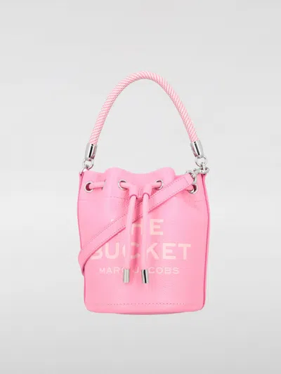 Marc Jacobs The Bucket Bag In Grained Leather In Blush Pink