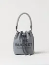 Marc Jacobs The Bucket Bag In Grained Leather In Wolf Grey