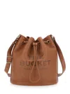 Marc Jacobs 'the Bucket' Brown Crossbody Bag With Embossed Logo On The Front