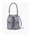 Marc Jacobs The Bucket Bag In Grained Leather In Gray