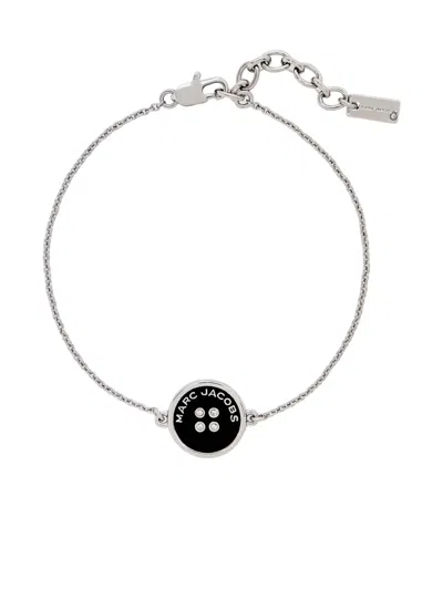 Marc Jacobs The Button Chain Bracelet In Black