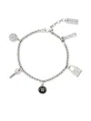 Marc Jacobs The Button Charm Bracelet In Silver