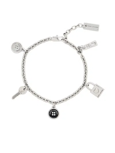 Marc Jacobs The Button Charm Bracelet In Silver