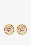 Marc Jacobs The Button Crystal-embellished Stud Earrings In White