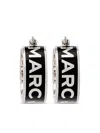 Marc Jacobs The Button Enamel Logo Hoop Earrings
