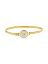 Marc Jacobs Round Face Bracelet Hinge Button In White