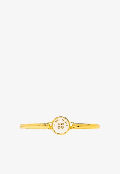 Marc Jacobs The Button Hinge Bracelet In Gold