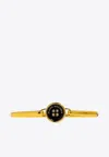 Marc Jacobs The Button Hinge Enamel Bracelet In Gold