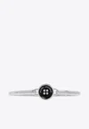 Marc Jacobs The Button Hinge Enamel Bracelet In Silver