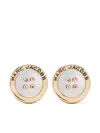 Marc Jacobs The Button Mother Of Pearl Stud Earrings In Gold