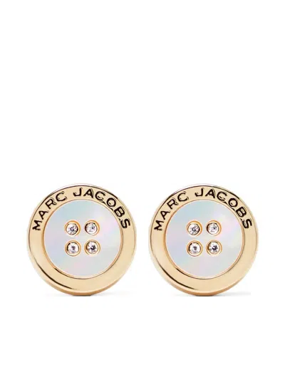 MARC JACOBS MARC JACOBS THE BUTTON MOTHER OF PEARL STUD EARRINGS