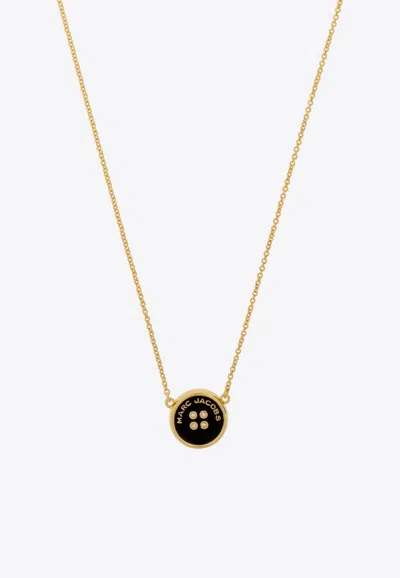 Marc Jacobs The Button Pendant Chain Necklace In Gold