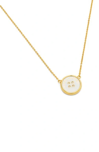 Marc Jacobs The Button Pendant Necklace Accessories In White