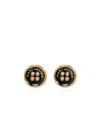 Marc Jacobs Button-shaped Stud Earrings In Black
