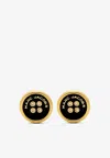 Marc Jacobs Pair Crystal Enamel Earrings In Black