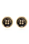 Marc Jacobs Button-shaped Stud Earrings In Black