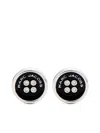 Marc Jacobs The Button Stud Earrings In Silver Black