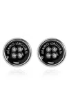 Marc Jacobs Silver 'the Button Stud' Earrings In Multi