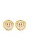 Marc Jacobs The Button Stud Earrings In White