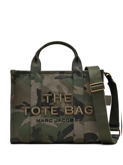 Marc Jacobs The Camo Canvas Medium Tote Bag Woman Green