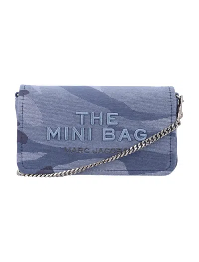 Marc Jacobs The Camo Jacquard Chain Mini Bag In Blue Multi Camou