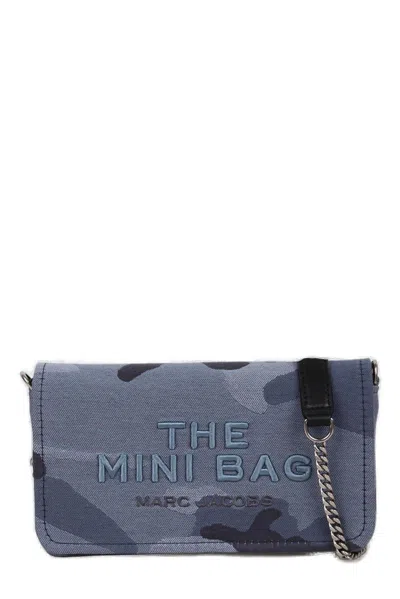 Marc Jacobs The Camo Jacquard Chain Mini Bag In Blue