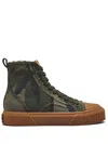 Marc Jacobs Camouflage-print Canvas Sneakers In Green