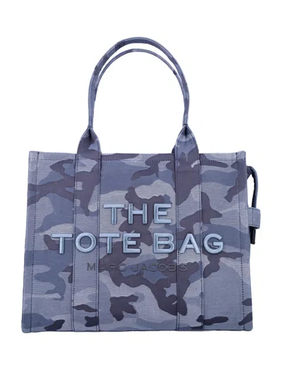 Marc Jacobs The Camo Jacquard Large Tote Bag In Blue