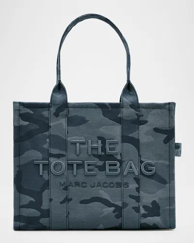 Marc Jacobs The Camo Jacquard Large Tote Bag In Blue Multi