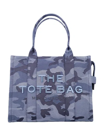 Marc Jacobs The Camo Jacquard Large Tote Bag In Blue Multi Camou