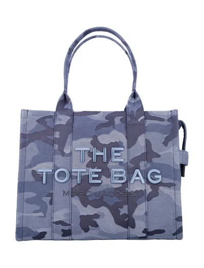 Marc Jacobs The Camo Jacquard Large Tote Bag In Blue Multi Camou