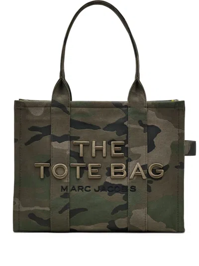 MARC JACOBS THE CAMO JACQUARD LARGE TOTE BAG