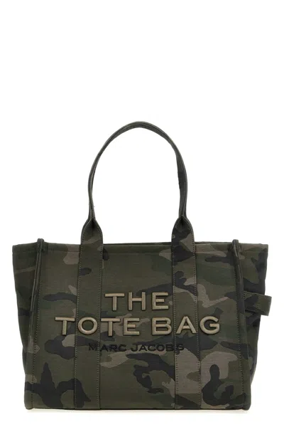 Marc Jacobs The Camo Jacquard Large Tote Shopping Bag In Green